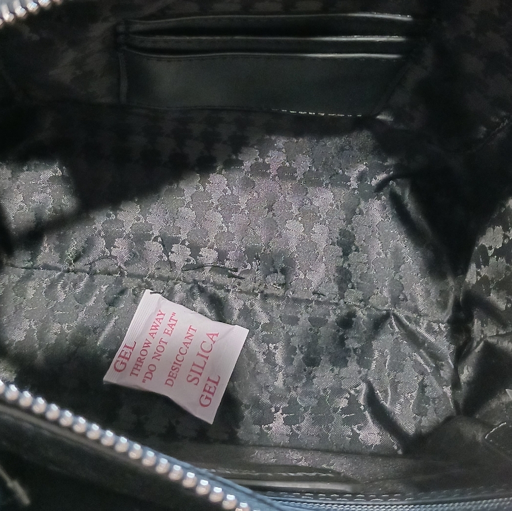 Karl Lagerfeld Embossed Legacy Maybelle Satchel Eiffel Tower Karl Profile - Picture 7 of 9